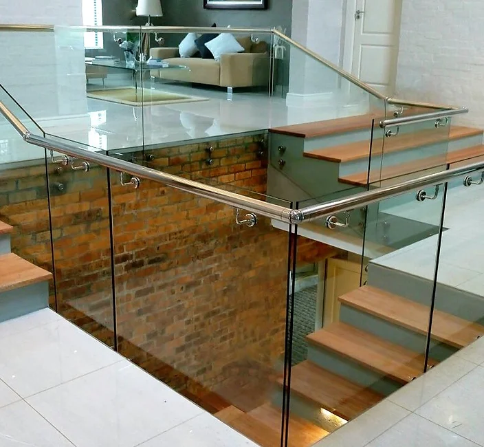 stainless steel handrail for frameless glass balustrade