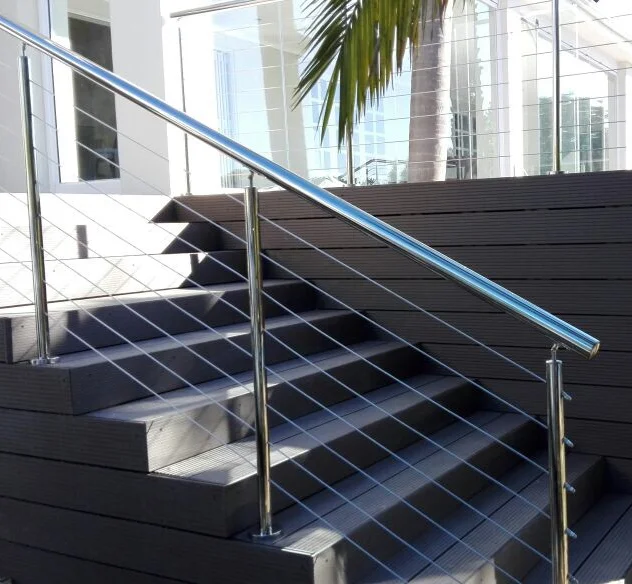 stainless steel handrail for cable balustrade