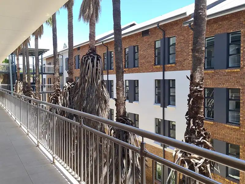 Frederick Street student accommodation - balustrade installation