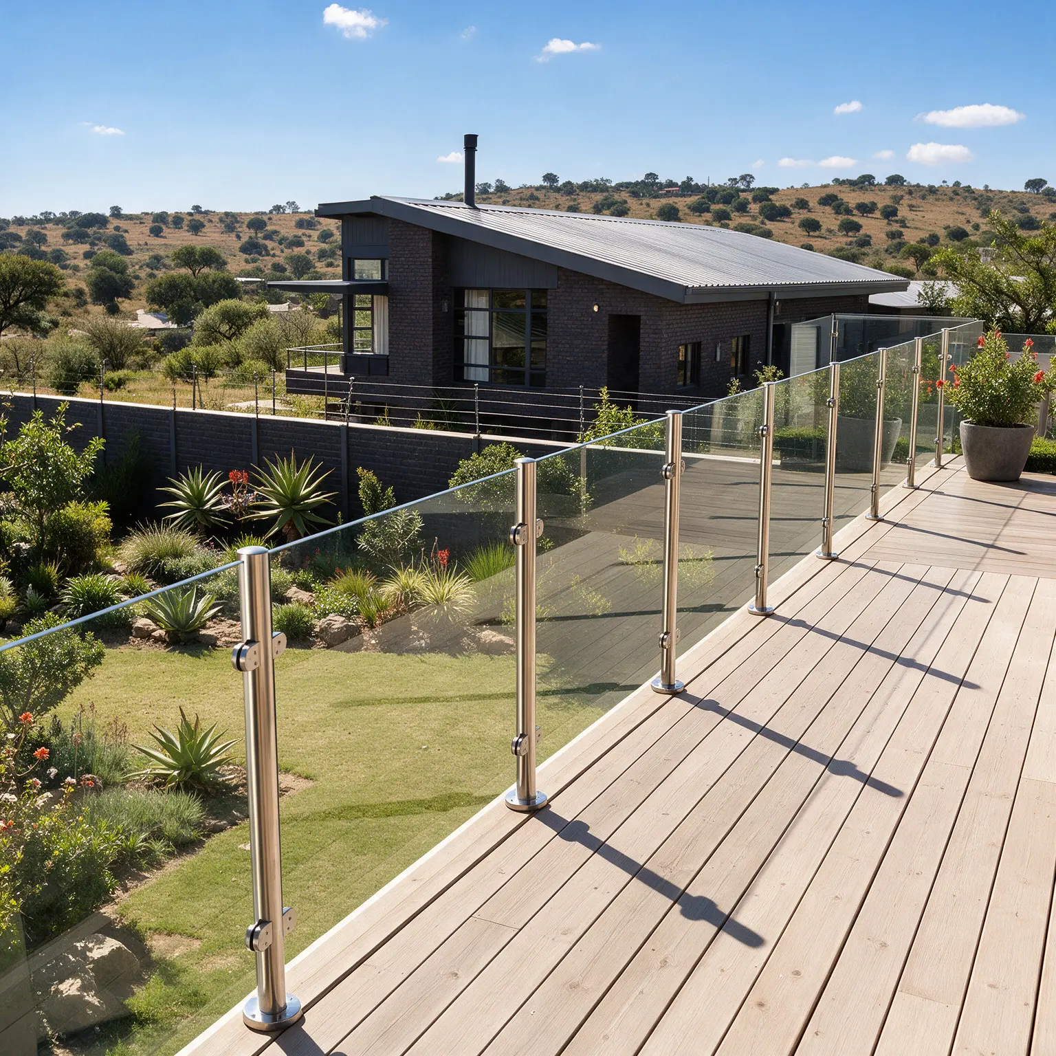 Architectural glass balustrade installation