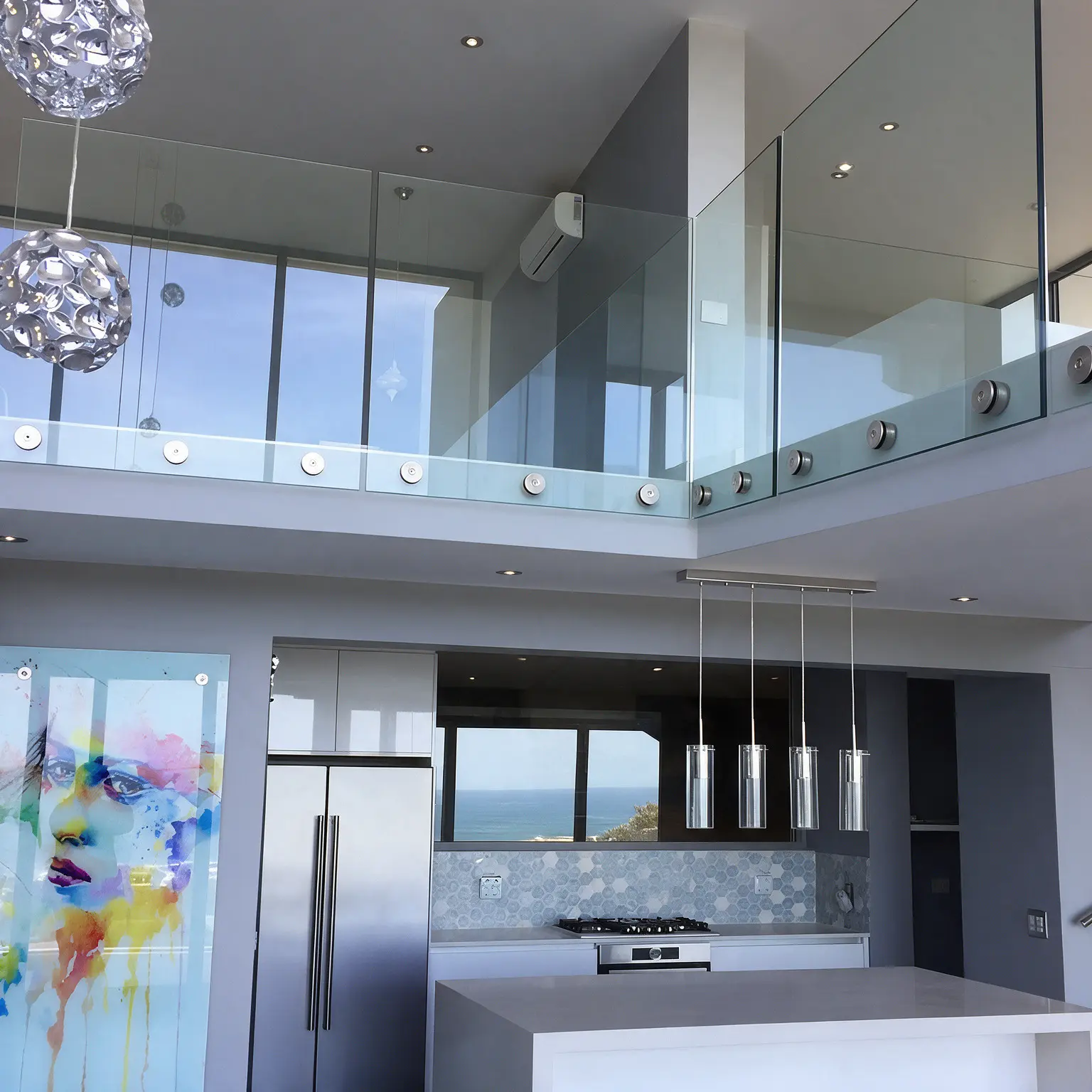 Glass stand-off balustrade installation