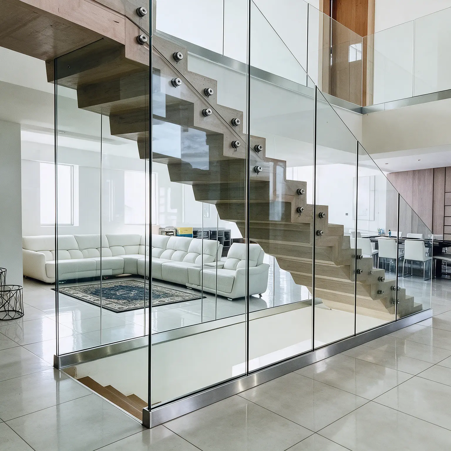 Glass stand-off balustrades at a South African residence