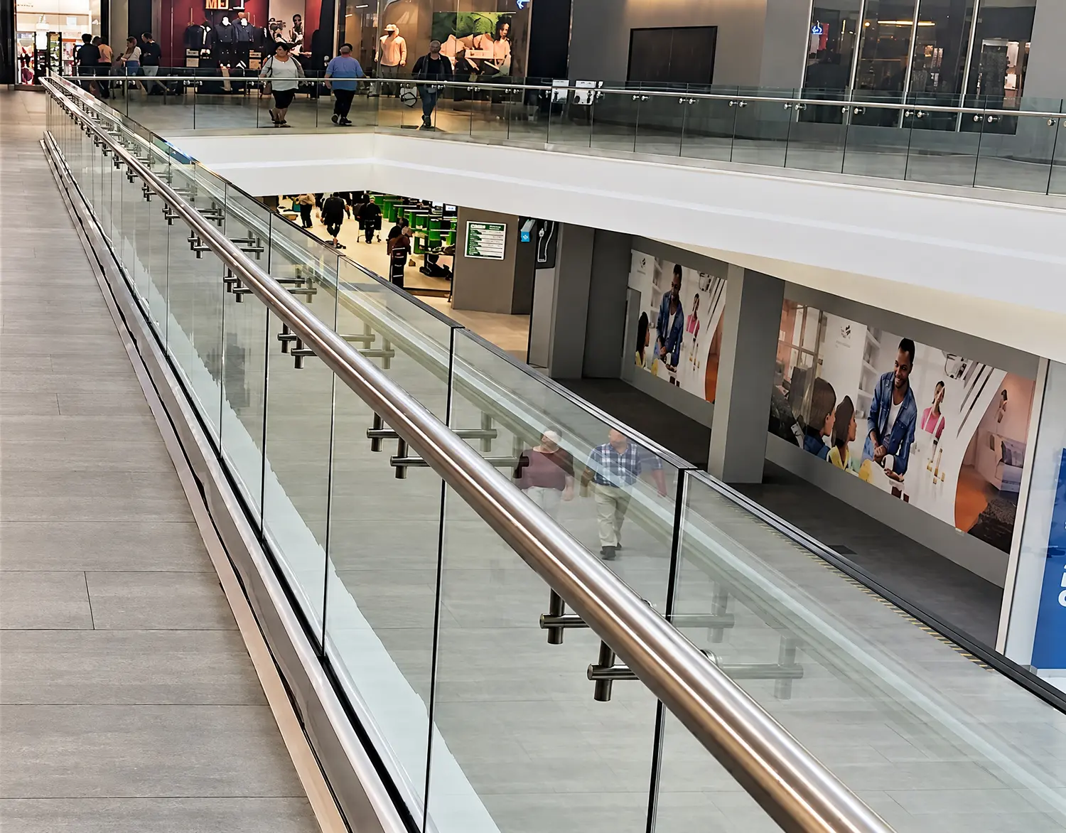 Modern stainless steel handrail design