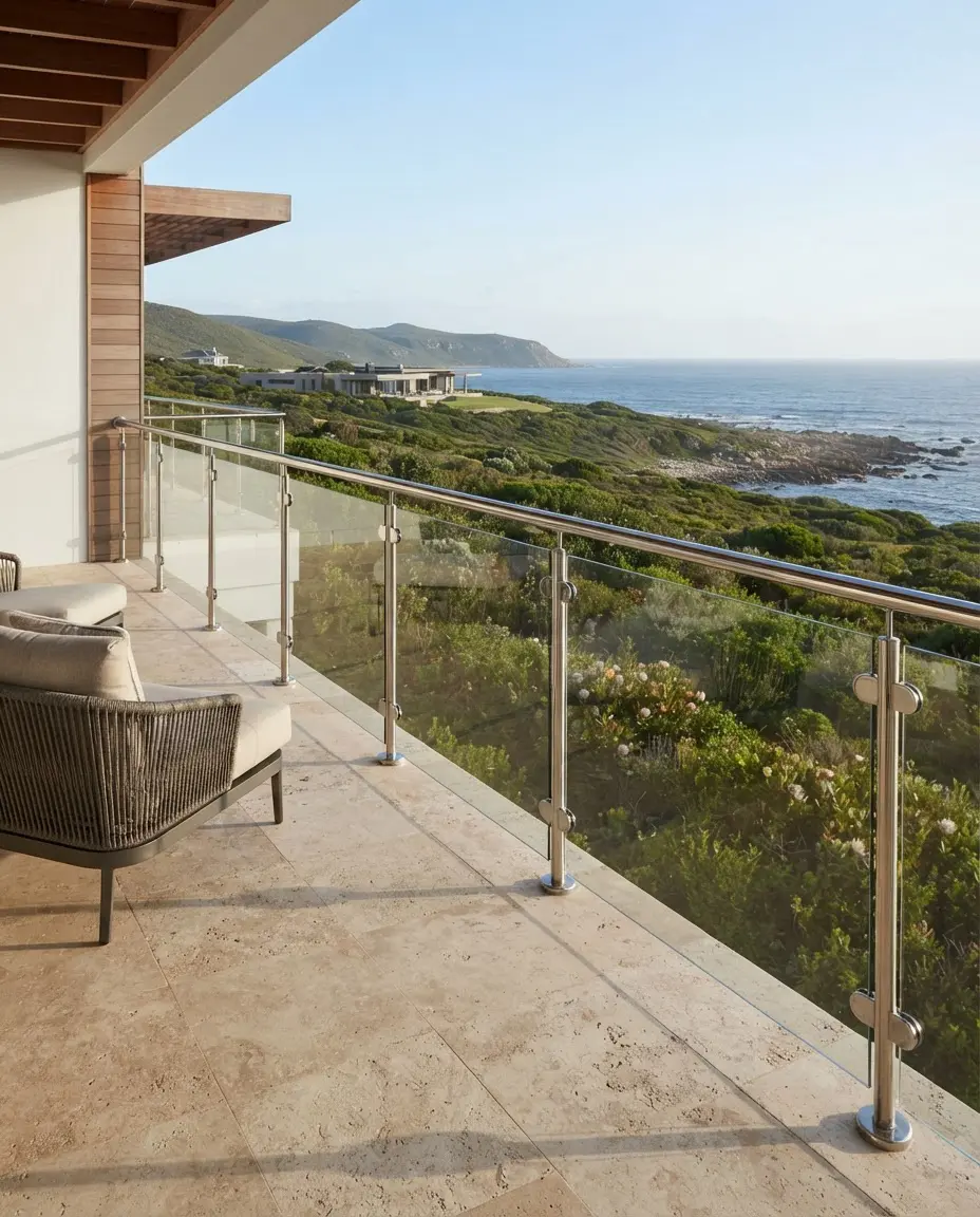 Glass pressure bracket balustrades South Africa