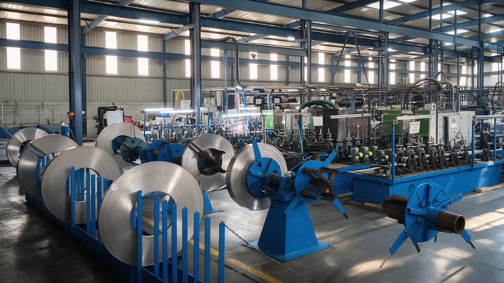 Stainless steel manufacturing equipment and production facility
