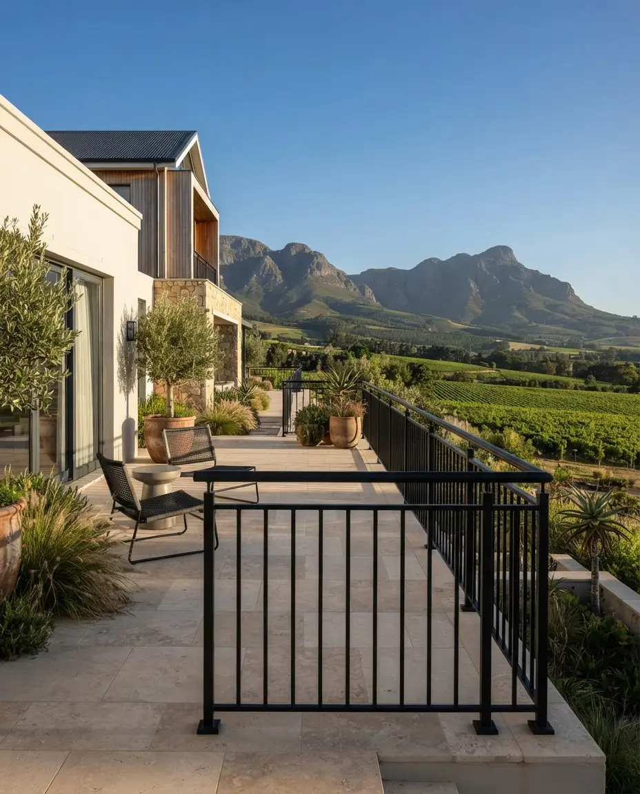 Vertical bar balustrades by Stainless Design